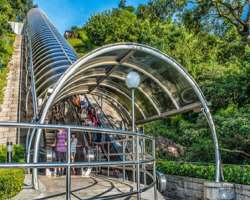 One of the most exciting thing about the park is the long outdoor escalator which is on the second rank all over the Hong Kong.